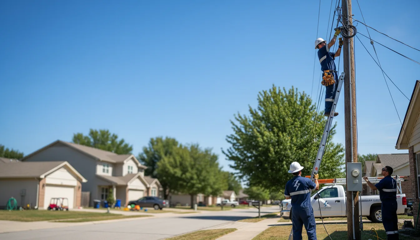 Residential electrician providing installation services in Cragford, AL
